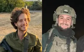  St.-Sgt.-Maj. (Res.) Dan Kamhaji (left) and St.-Sgt.-Maj. (Res.) Nachman Nathan Hertz (right) were killed by a Hezbollah drone strike in northern Israel.