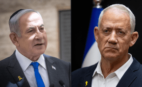  L-R: Prime Minister Benjamin Netanyahu; Minister Benny Gantz