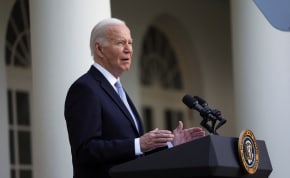  U.S. President Joe Biden delivers remarks, at a celebration for Jewish American Heritage Month, in the Rose Garden at the White House, in Washington, U.S., May 20, 2024.
