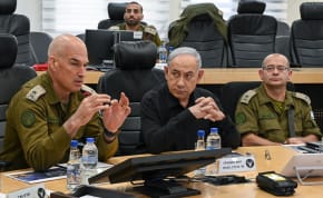  Prime Minister Benjamin Netanyahu visits IDF Northern Command HQ on May 23, 2024