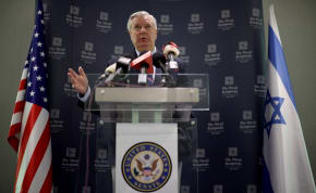  US Senator Lindsey Graham (R-SC) gives a statement to the press, in Tel Aviv, Israel, May 29, 2024