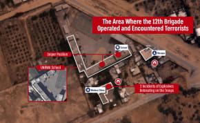  Map of combat position in an UNRWA school in Rafah, May 30, 2024.