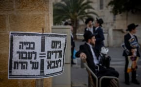 Ultra-Orthodox Jews protest against the drafting of haredim to the IDF, in Jerusalem, June 2, 2024