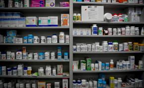   Bottles of medications line the shelves at a pharmacy in Portsmouth, Ohio, June 21, 2017.