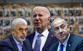  (L-R): Hamas leader Yahya Sinwar; US President Joe Biden; Prime Minister Benjamin Netanyahu