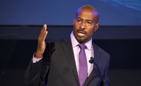  The Dream Corps President & Co-Founder and CNN Host Van Jones speaks onstage at the EMA IMPACT Summit at Montage Beverly Hills on May 21, 2018 in Beverly Hills, California.
