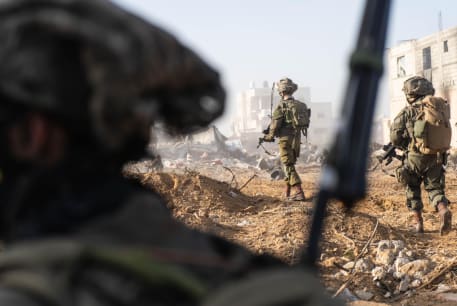  Israeli forces are seen operating in the Gaza Strip on January 29, 2024