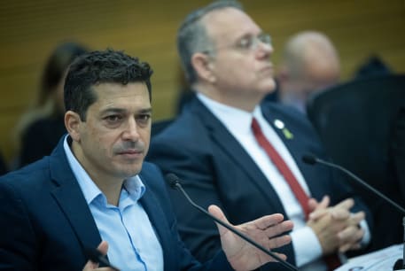 Israeli minister of Diaspora Affairs Amichai Chikli speaks at a Committee for Immigration, Absorption and Diaspora Affairs at the Knesset, the Israeli Parliament in Jerusalem, on December 19, 2023.