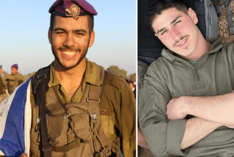  Fallen soldiers Staff-Sergeant Nachman Meir Haim Vaknin (left), and Staff-Sergeant Noam Bittan (right) 