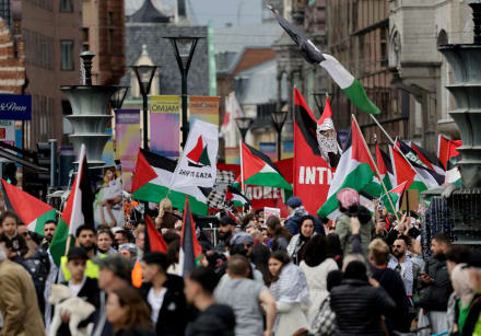  Protest against Israeli participation in the 2024 Eurovision Song Contest, in Malmo