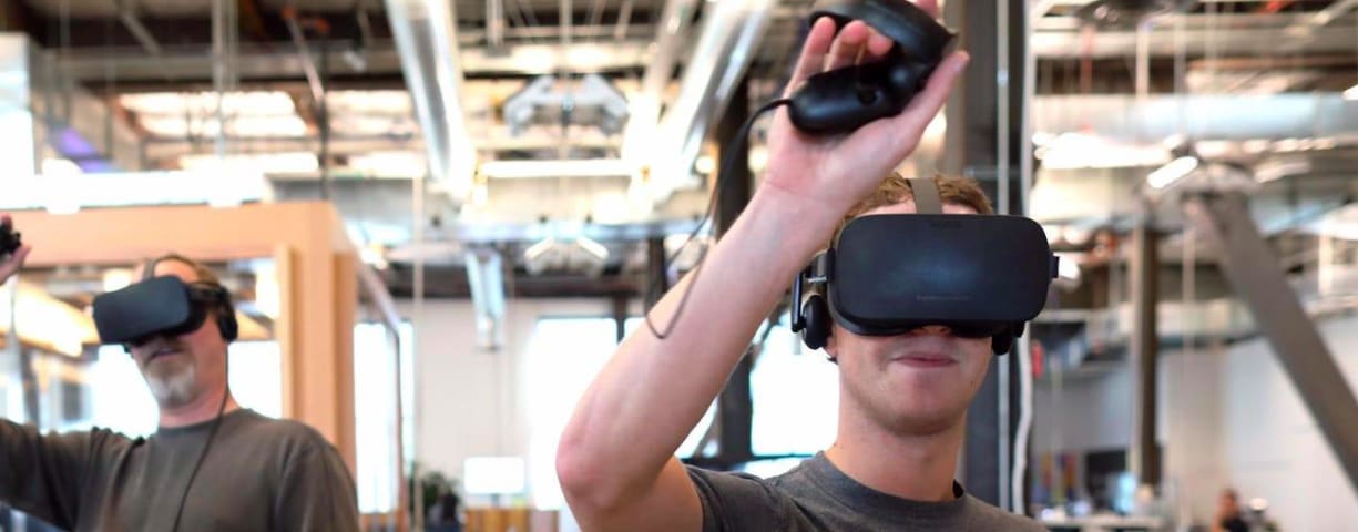 Meta CEO Mark Zuckerberg testing out the 'Orion' AR glasses prototype.