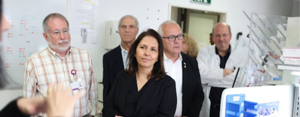  Prof. Michael Halberthal (left) and Minister Gila Gamliel at Rambam Health Care Campus.