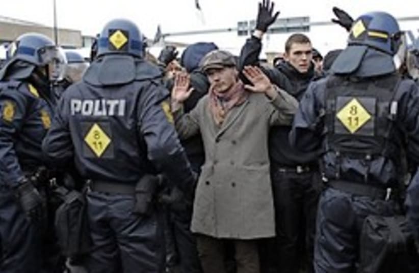 climate protest arrest denmark 248 88 (photo credit: )