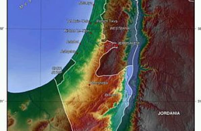 israel topo map 298.88 (photo credit: Courtesy)