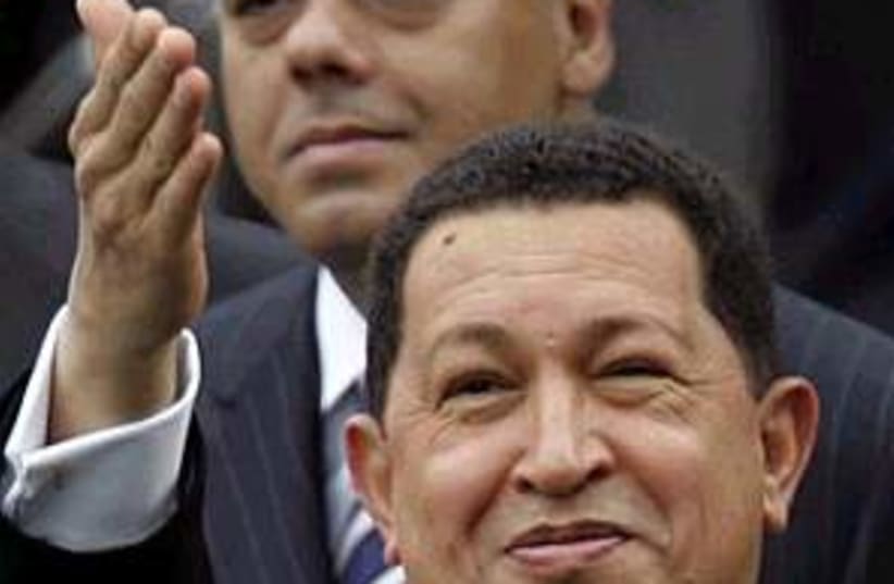 chavez  berfore swearing (photo credit: AP)