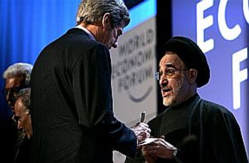 khatami world conference (photo credit: AP)