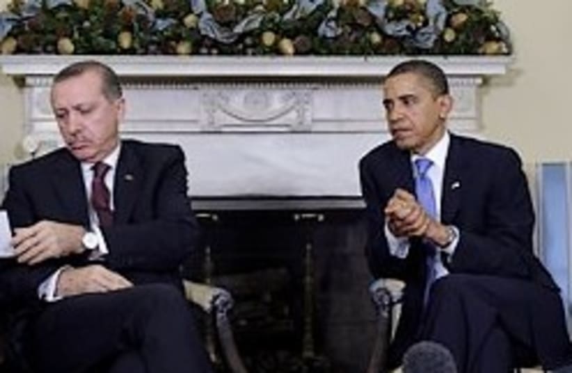 Obama and Erdogan 248x88 AP (photo credit: )