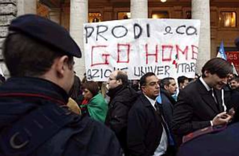 prodi protest 298.88 (photo credit: AP)