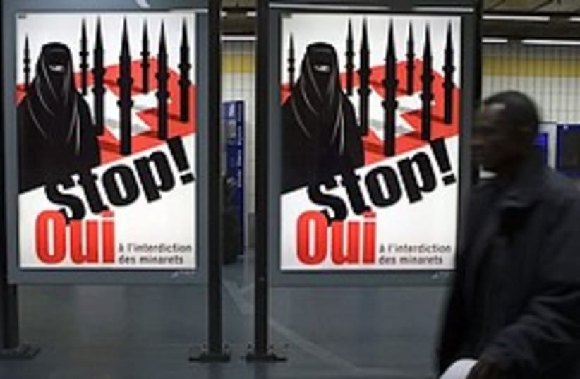 Swiss anti-minaret campaign (photo credit: AP)