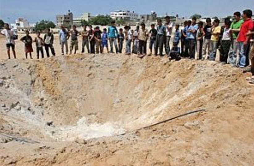 IAF Gaza crater 298 88 (photo credit: AP)