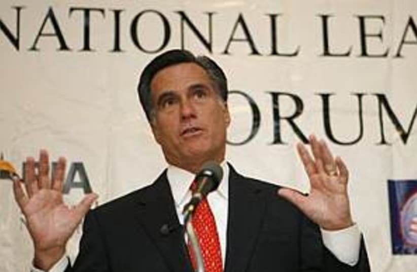 romney speaks 298.88 ap (photo credit: AP)