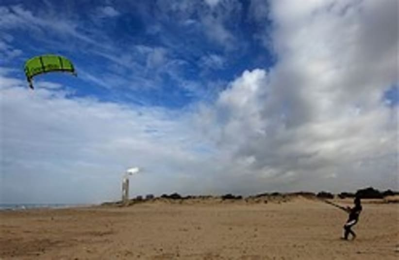 beach kite-surfer 248.88 ap (photo credit: AP)