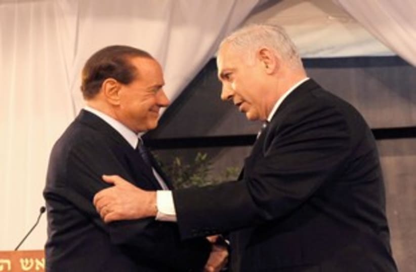 Netanyahu Berlusconi 311 (photo credit: GPO)