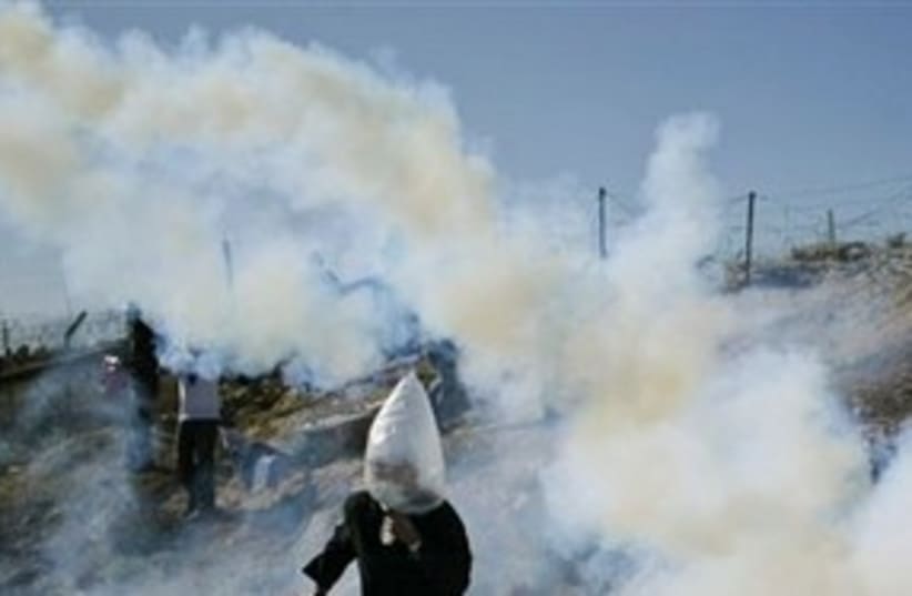 Palestinian Protester (photo credit: ASSOCIATED PRESS)