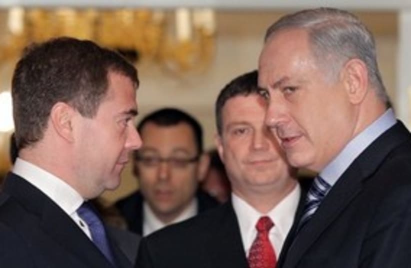Netanyahu Medvedev 311 (photo credit: Associated Press)