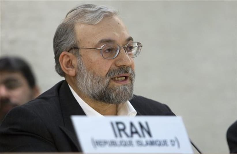 Larijani iran 311 (photo credit: AP)