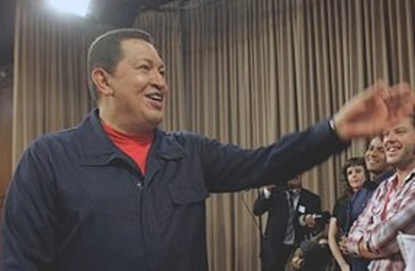 Chavez gestures 311 (photo credit: Associated Press)