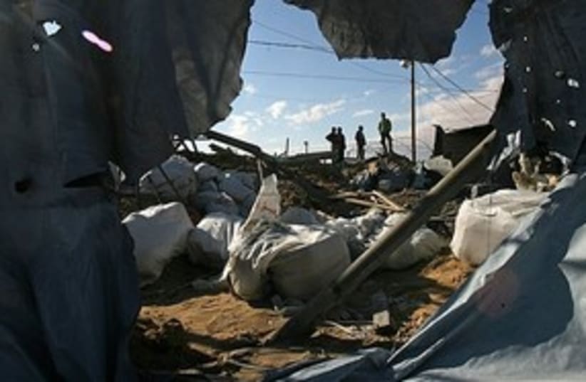 Gaza tunnel destroyed 311 (photo credit: Associated Press)