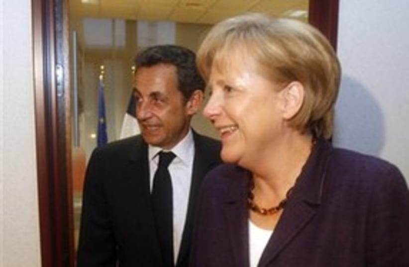 Merkel At Meeting (photo credit: AP)