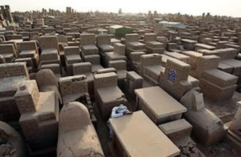 iraq man grieving 311 (photo credit: AP)