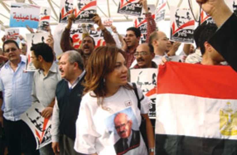 Mohamed ElBaradei supports 311 (photo credit: Miret el Naggar/MCT)