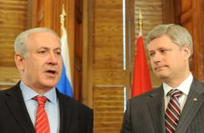Binyamin Netanyahu and Stephen Harper 311 (photo credit: Courtesy)