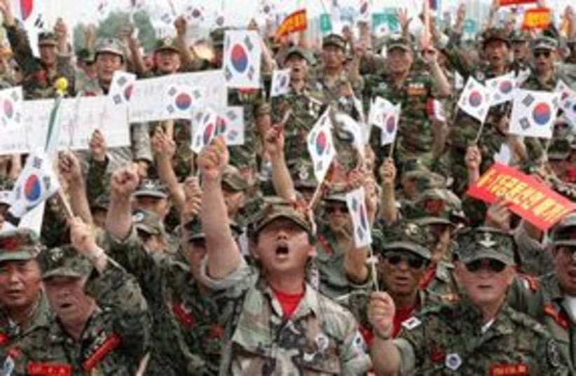 South Korean veterans 311 (photo credit: Associated Press)