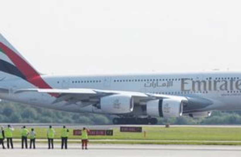Emirates plane 311 (photo credit: AP)