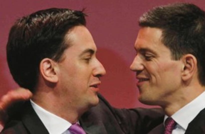 Miliband Brothers 311 (photo credit: Associated Press)