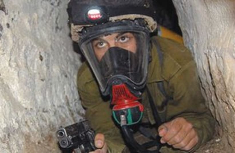 IDF soldier with oxygen 311 (photo credit: IDF)