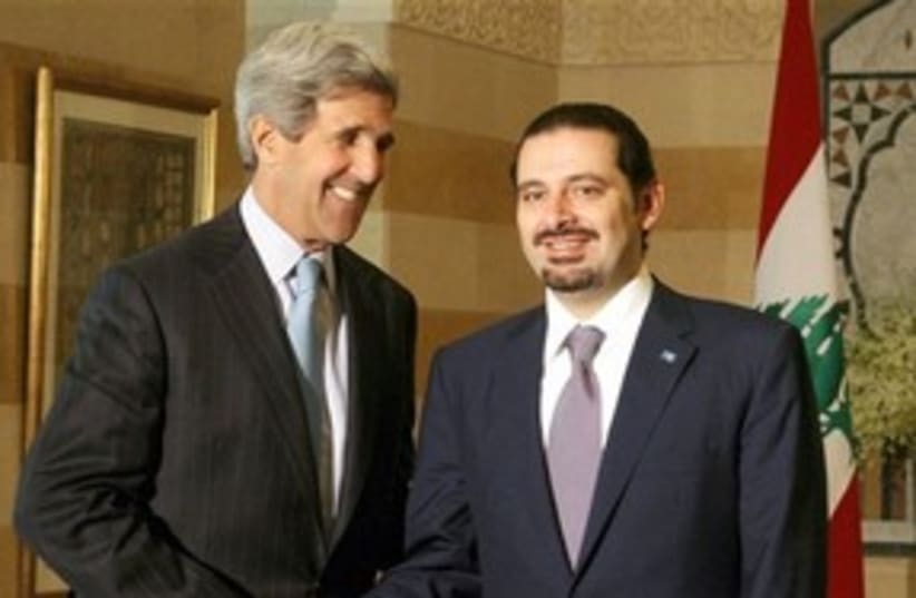John Kerry and Saad Hariri 311 AP (photo credit: AP)