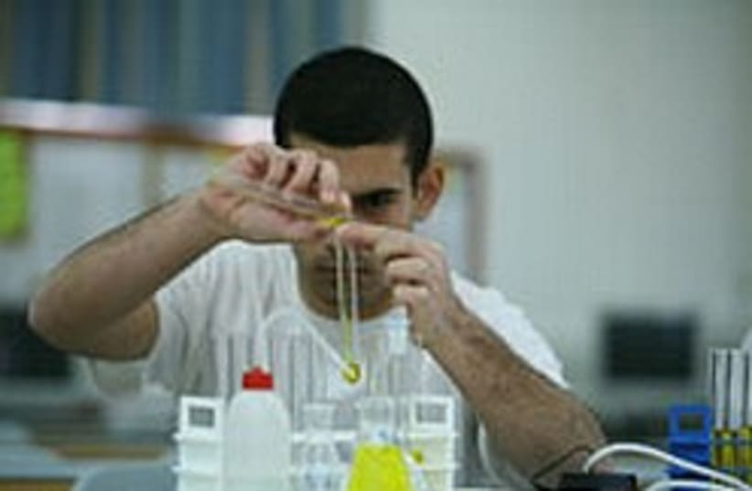 A test being conducted at a laboratory  (photo credit: Courtesy )