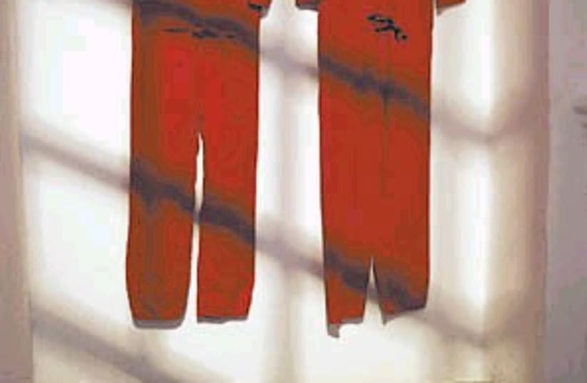 prison uniforms (photo credit: Shmuel Bar-Am)