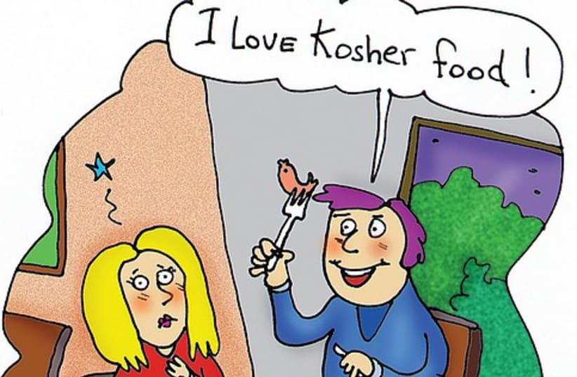 shrimp kosher cartoon (photo credit: Metro)