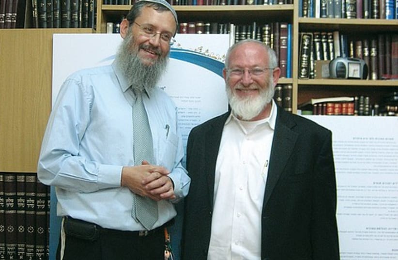 Rabbi Meir Tauber (left) and Rabbi David Samson (photo credit: Mark Rebacz)