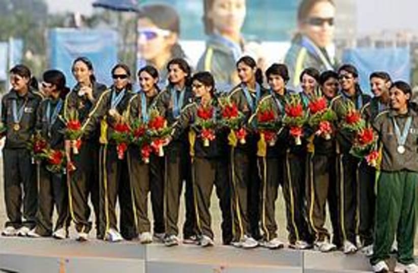 Pakistani female cricket players (photo credit: Associated Press)