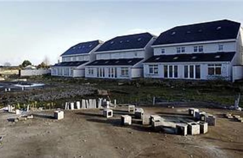 Vacant houses in Ireland (photo credit: ASSOCIATED PRESS)
