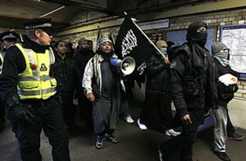 British Muslim protest 311 AP (photo credit: Associated Press)
