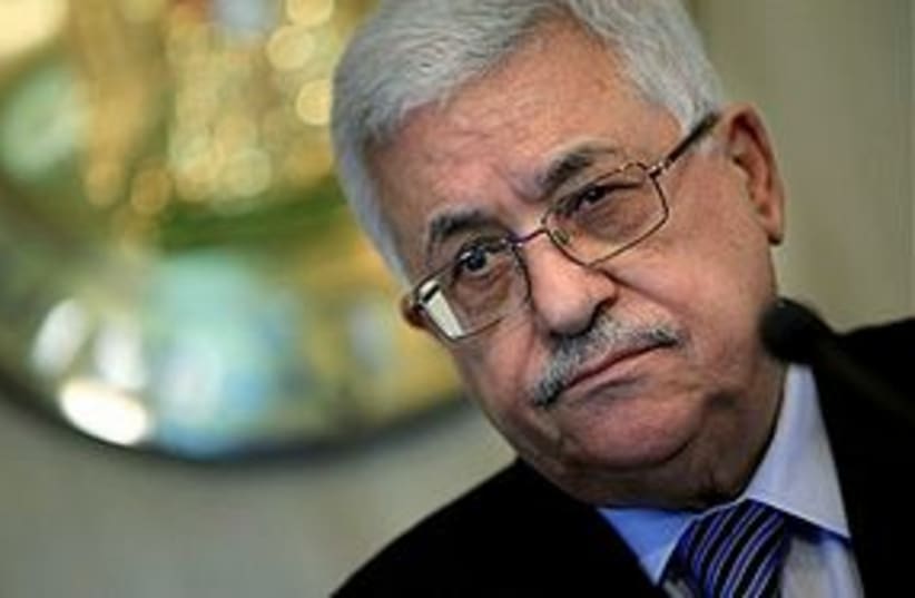 Abbas alone (photo credit: ASSOCIATED PRESS)
