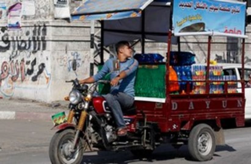 Rickshaw in Gaza City 311 AP (photo credit: AP)